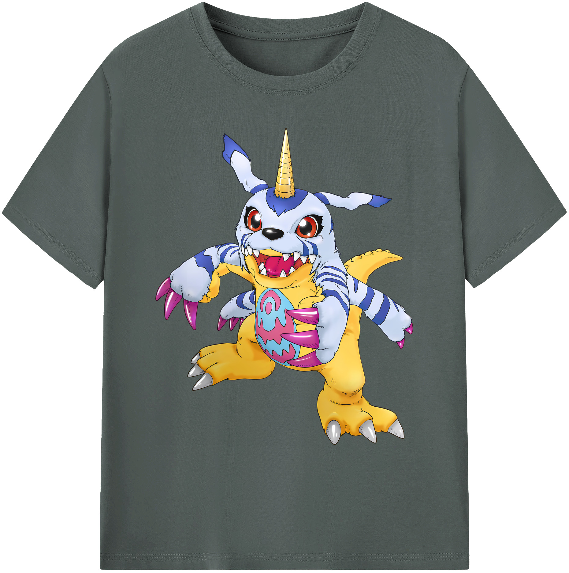 （画像用） Digimon デジタルモンスター/デジモン 綿100％ メンズ半袖Tシャツ｜肌触りやわらか＆通気性